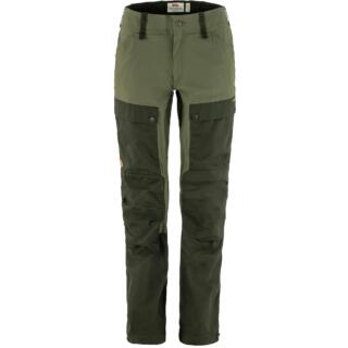 fjellreven keb trousers curved dame - deep forest - laurel green