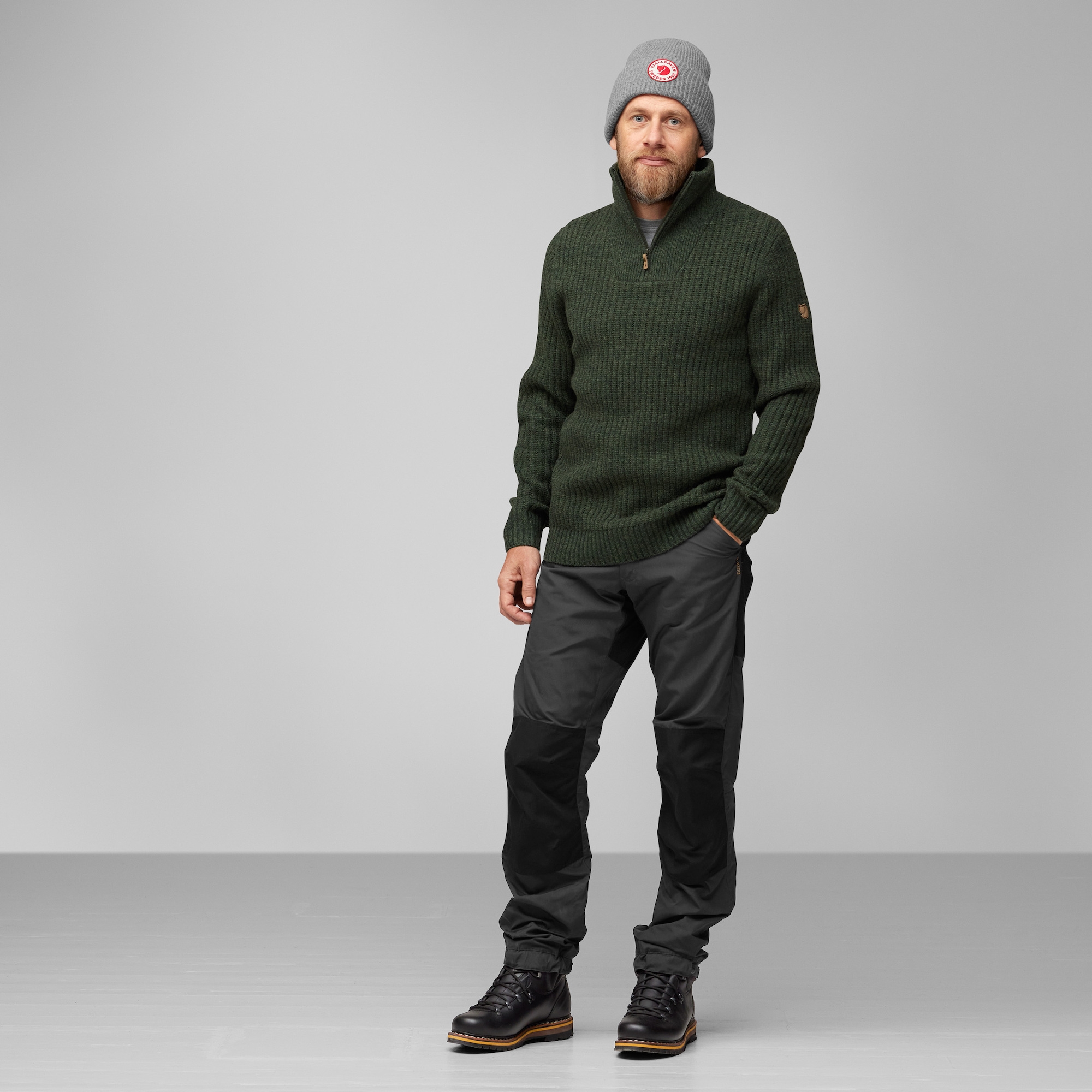 Fjällräven Övik Half Zip Knit Herre - Image 3
