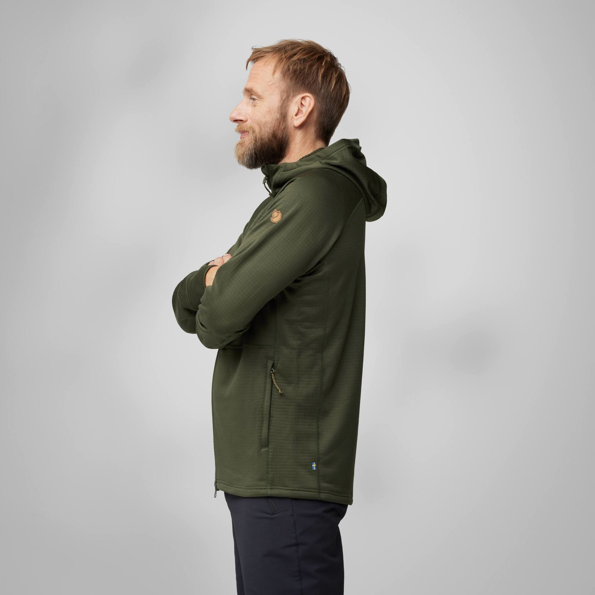 Fjällräven Abisko Grid Fleece Hoodie Herre - Image 4